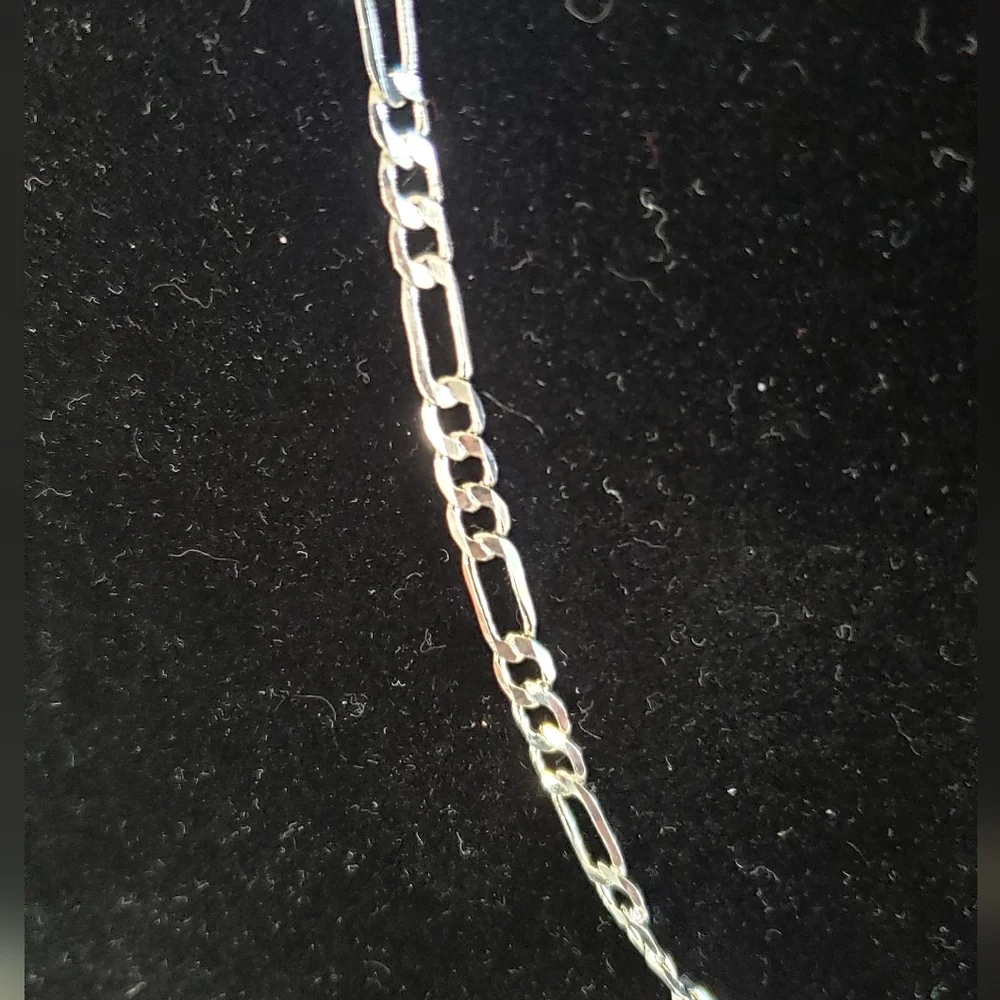Silver Link Chain Necklace, 20", 925 Sterling Stamped, NWOT - Picture 2 of 7